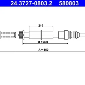 Cięgło, hamulec postojowy ATE 24.3727-0803.2 Tylko dziś