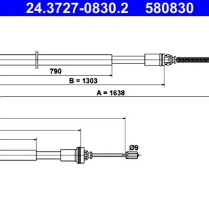 Cięgło, hamulec postojowy ATE 24.3727-0830.2 Oferta limitowana
