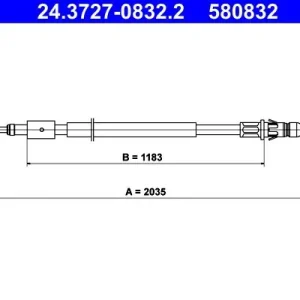 Cięgło, hamulec postojowy ATE 24.3727-0832.2 Tylko do końca tygodnia