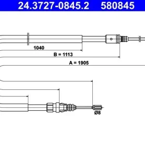 Cięgło, hamulec postojowy ATE 24.3727-0845.2 Oferta czasowa