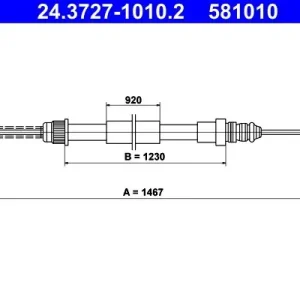 Cięgło, hamulec postojowy ATE 24.3727-1010.2 Tylko do końca tygodnia