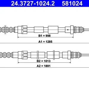 Cięgło, hamulec postojowy ATE 24.3727-1024.2 Bezpieczne zakupy