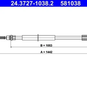 Cięgło, hamulec postojowy ATE 24.3727-1038.2 Wysoka jakość