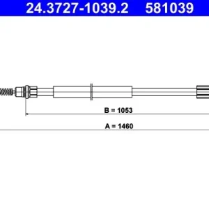 Cięgło, hamulec postojowy ATE 24.3727-1039.2 Tylko do końca tygodnia