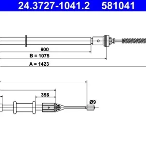 Cięgło, hamulec postojowy ATE 24.3727-1041.2 Ekspresowa dostawa
