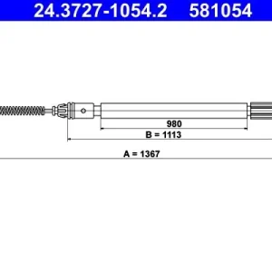 Cięgło, hamulec postojowy ATE 24.3727-1054.2 Do wyczerpania zapasów