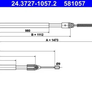 Cięgło, hamulec postojowy ATE 24.3727-1057.2 Kup online