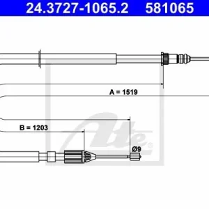 Cięgło, hamulec postojowy ATE 24.3727-1065.2 Kup online