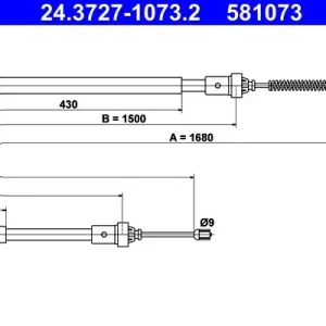 Cięgło, hamulec postojowy ATE 24.3727-1073.2 Zamów dziś