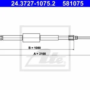 Cięgło, hamulec postojowy ATE 24.3727-1075.2 Nie przegap