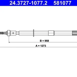 Cięgło, hamulec postojowy ATE 24.3727-1077.2 Ekspresowa dostawa
