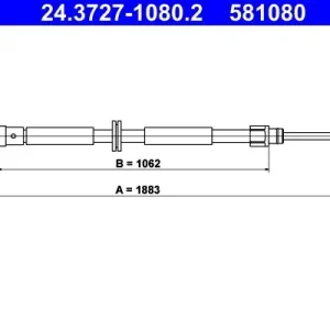 Cięgło, hamulec postojowy ATE 24.3727-1080.2 Popularny