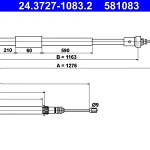 Bezpieczna płatność Cięgło, hamulec postojowy ATE 24.3727-1083.2