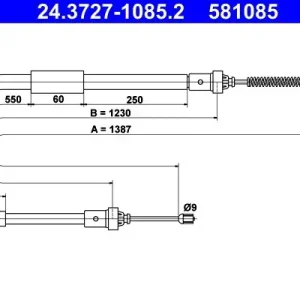 Cięgło, hamulec postojowy ATE 24.3727-1085.2 Najlepsza cena