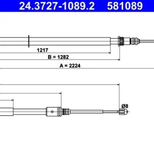 Cięgło, hamulec postojowy ATE 24.3727-1089.2 Taniej