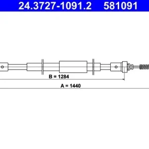 Cięgło, hamulec postojowy ATE 24.3727-1091.2 Kup online