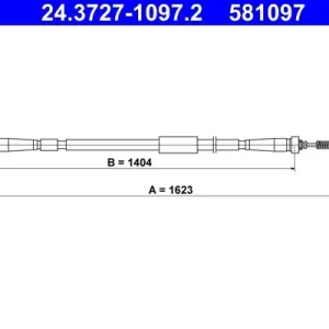 Cięgło, hamulec postojowy ATE 24.3727-1097.2 Nowy