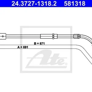 Cięgło, hamulec postojowy ATE 24.3727-1318.2 Nowy