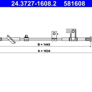 Cięgło, hamulec postojowy ATE 24.3727-1608.2 Darmowa dostawa