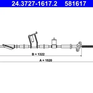 Cięgło, hamulec postojowy ATE 24.3727-1617.2 Niska cena
