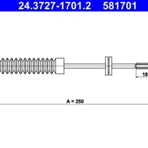 Cięgło, hamulec postojowy ATE 24.3727-1701.2 Szybka wysyłka