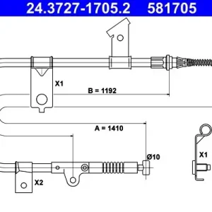 Cięgło, hamulec postojowy ATE 24.3727-1705.2 Oferta