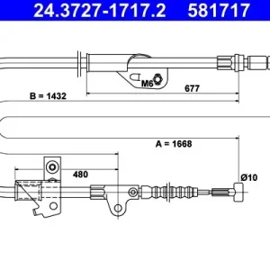 Cięgło, hamulec postojowy ATE 24.3727-1717.2 Dodaj do koszyka