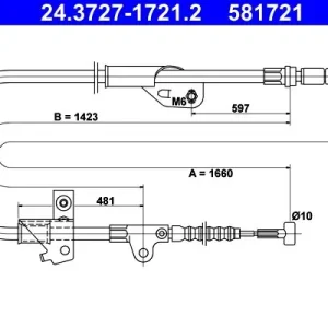 Cięgło, hamulec postojowy ATE 24.3727-1721.2 Super okazja