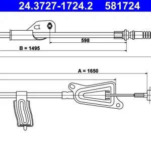 Zniżka Cięgło, hamulec postojowy ATE 24.3727-1724.2
