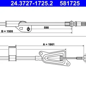 Cięgło, hamulec postojowy ATE 24.3727-1725.2 Wyprzedaż