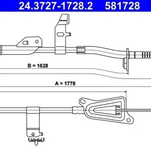 Cięgło, hamulec postojowy ATE 24.3727-1728.2 Obniżka ceny