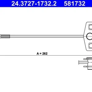 Cięgło, hamulec postojowy ATE 24.3727-1732.2 Bezpieczna płatność