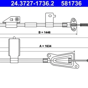 Cięgło, hamulec postojowy ATE 24.3727-1736.2 Dodaj do koszyka