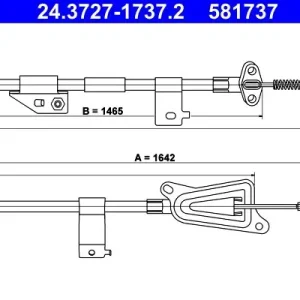 Cięgło, hamulec postojowy ATE 24.3727-1737.2 Taniej