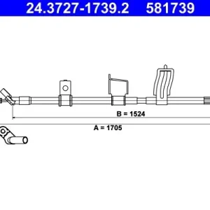 Cięgło, hamulec postojowy ATE 24.3727-1739.2 Okazja