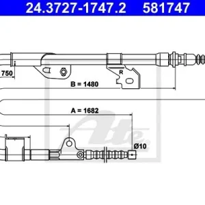 Cięgło, hamulec postojowy ATE 24.3727-1747.2 Dodaj do koszyka