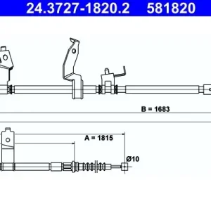 Cięgło, hamulec postojowy ATE 24.3727-1820.2 Zamów teraz