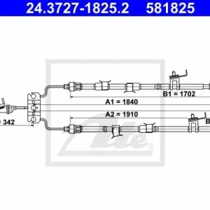 Cięgło, hamulec postojowy ATE 24.3727-1825.2 Taniej
