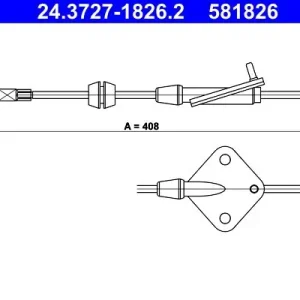Cięgło, hamulec postojowy ATE 24.3727-1826.2 Nowy