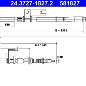 Cięgło, hamulec postojowy ATE 24.3727-1827.2 Darmowa dostawa