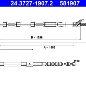 Bestseller Cięgło, hamulec postojowy ATE 24.3727-1907.2