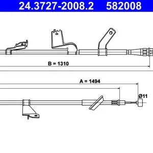 Bestseller Cięgło, hamulec postojowy ATE 24.3727-2008.2