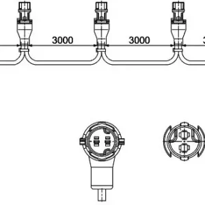 Złącze kablowe, boczne światła obrysowe HELLA 8KB 340 820-411 Szybka wysyłka