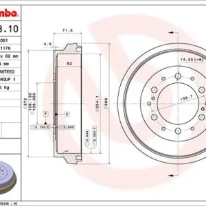 Nowość BĘBEN HAMULC. TOYOTA HIACE IV  06-