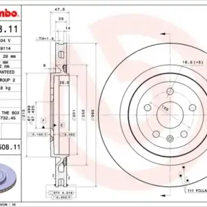 TARCZA HAMULC. CHEVROLET CAMARO  09- TYŁ Zamów dziś