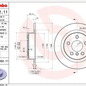 TARCZA HAMULC. BMW 2 F45  14- TYŁ Bezpieczna płatność