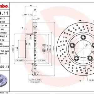 TARCZA HAMULC. PORSCHE BOXSTER  04-09 PRZÓD Najlepsza cena