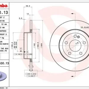 Nowy TARCZA HAMULC. MERCEDES W205 C-KLASA  14- TYŁ